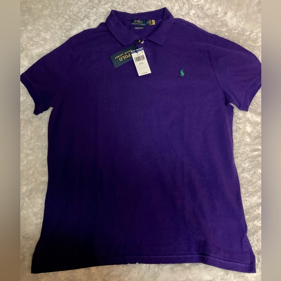 Ralph Lauren Polo Dark Plum Mesh Mens Short Sleeve Polo sz XL - Picture 6 of 10